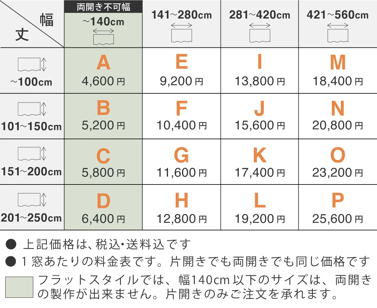 価格表フラット