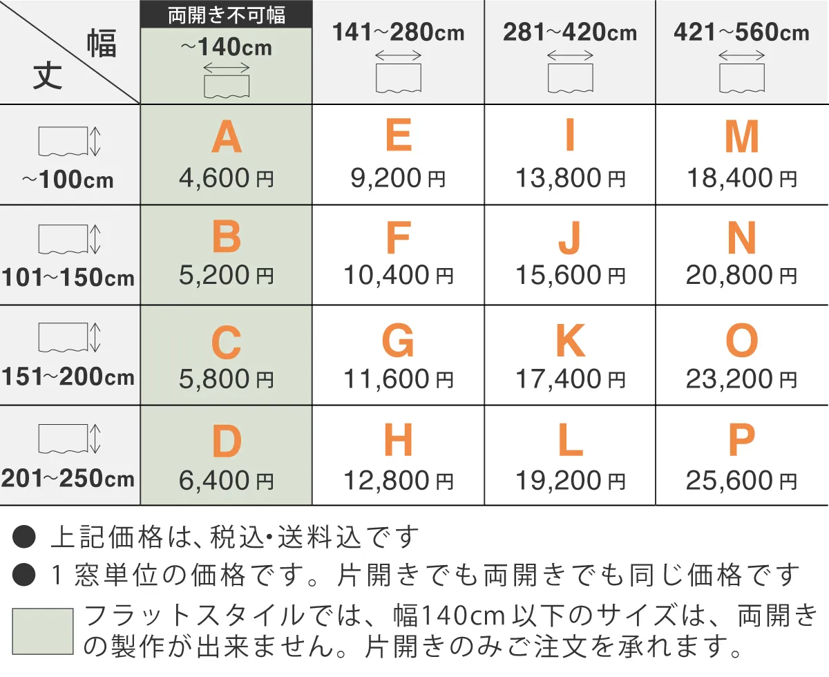 価格表フラット