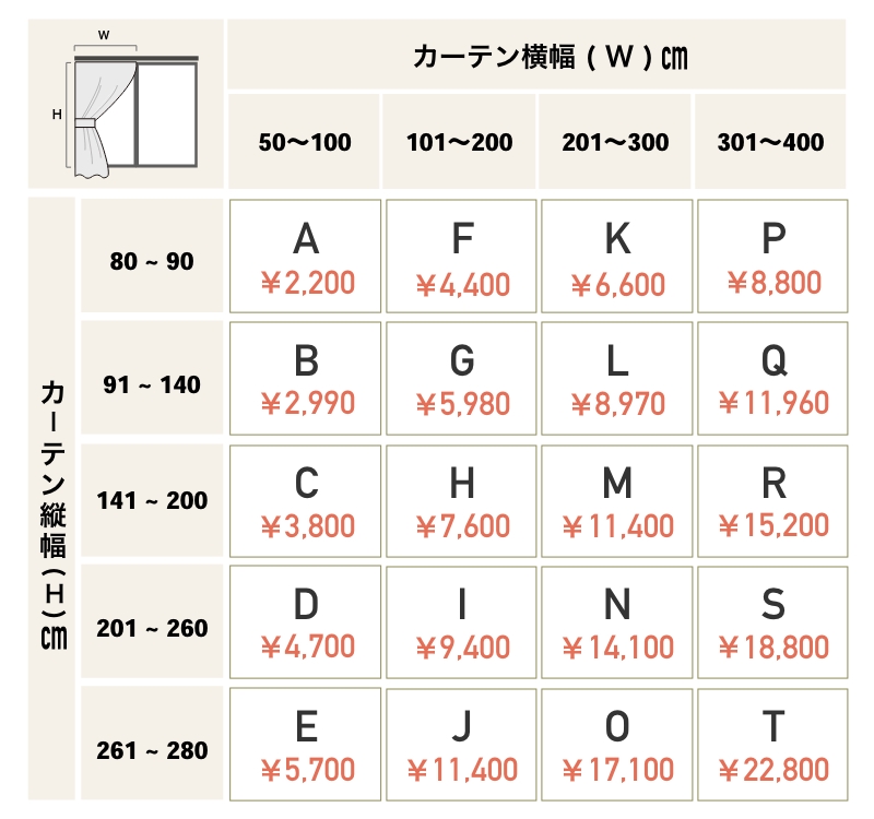料金表