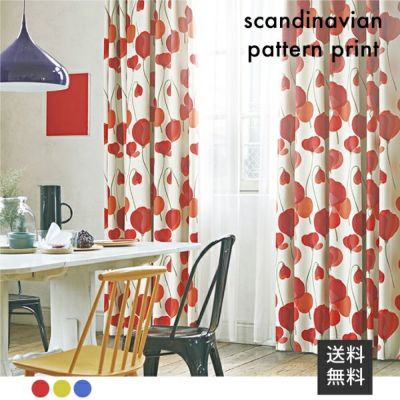 scandinavian pattern print  【レッド】