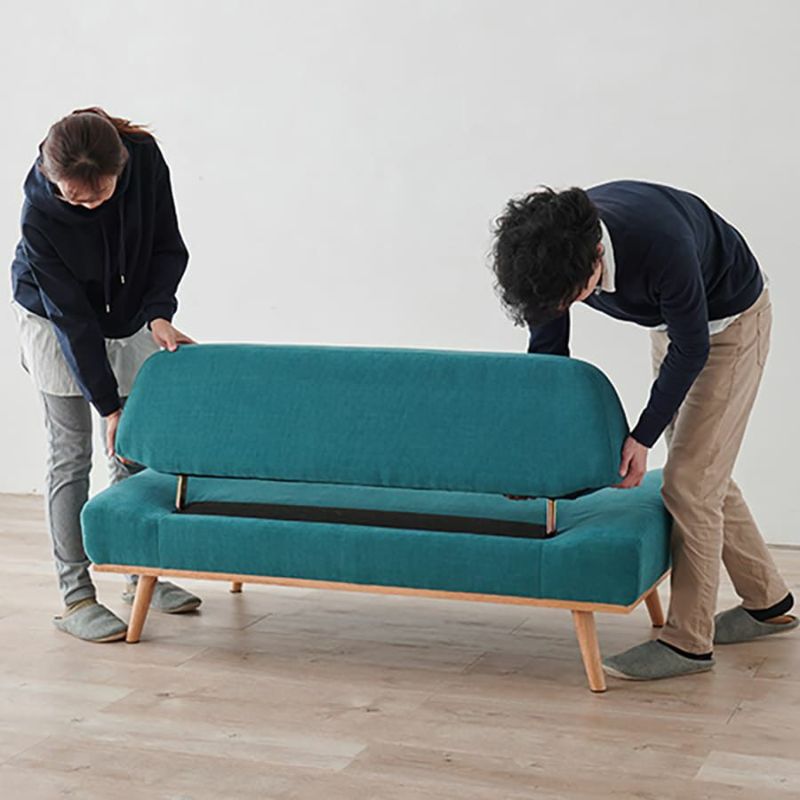 アウトレット【展示品・新品】北欧風★２Pアームレスソファ【エメラルドグリーン】 Rest エメラルドグリーン | ナチュラルインテリアCouleur